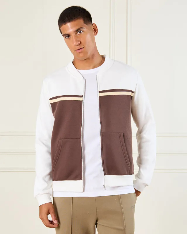 Men Ivory Cut And Sew Sweatshirt sold by Redtag