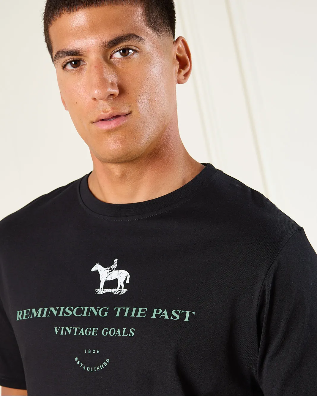 Men Black Basic Graphic T-Shirt sold by Redtag product image thumbnail 4