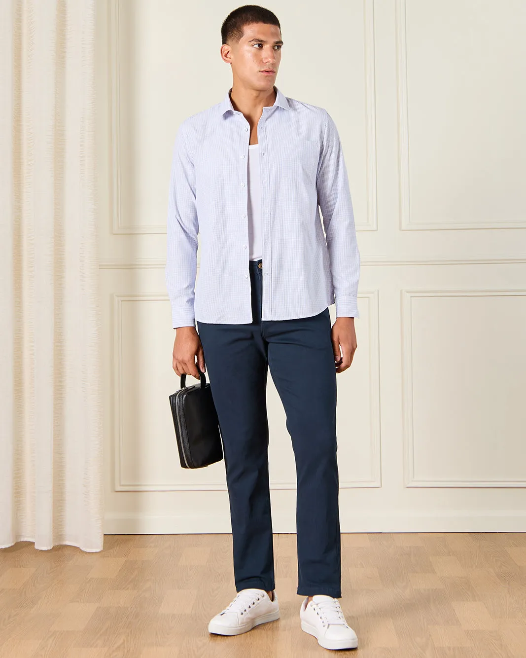 Men Navy Casual Trousers sold by Redtag product image thumbnail 2