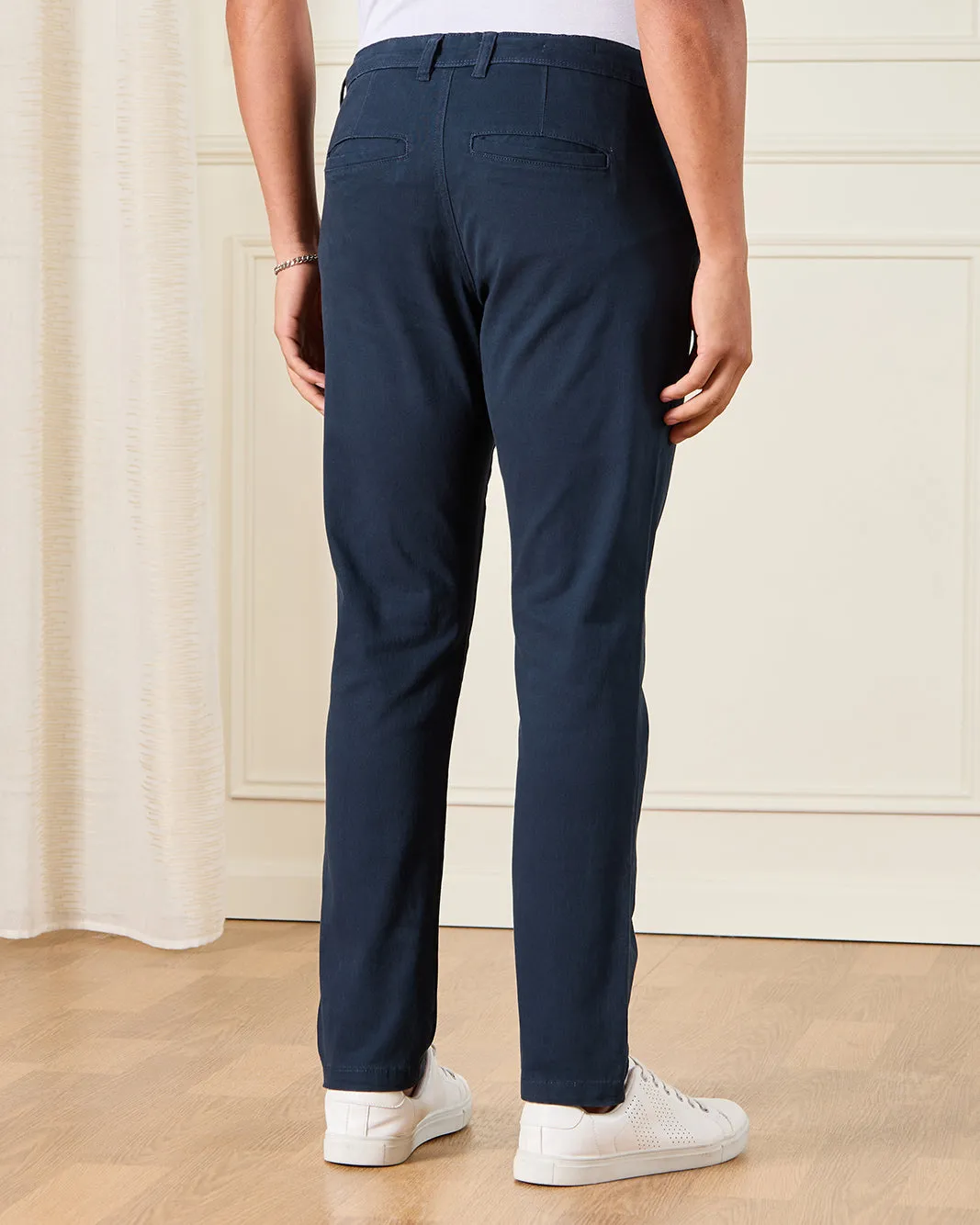 Men Navy Casual Trousers sold by Redtag product image thumbnail 3