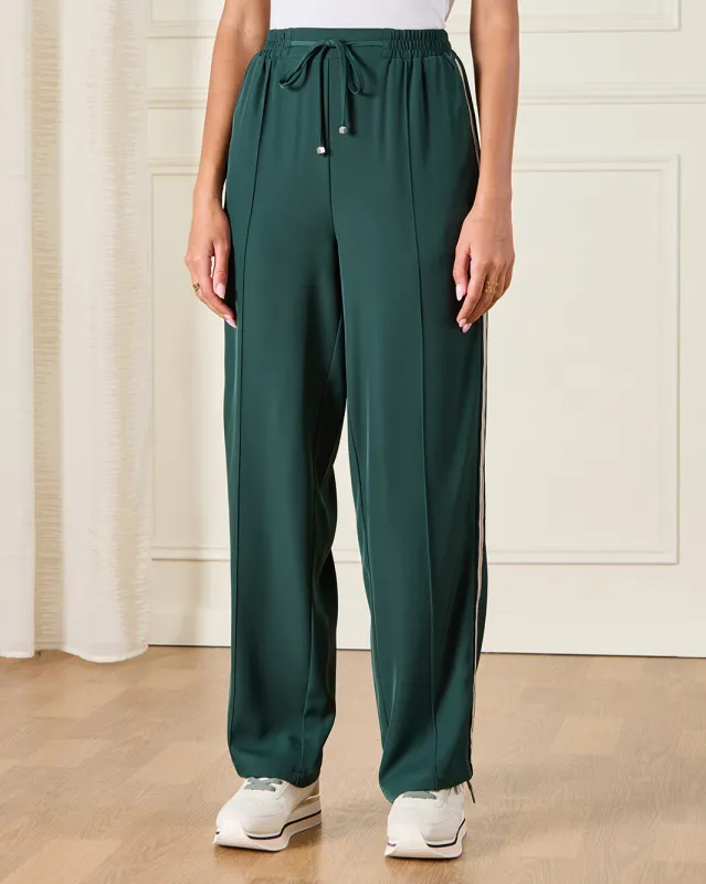 Women Green Embellished Trousers sold by Redtag