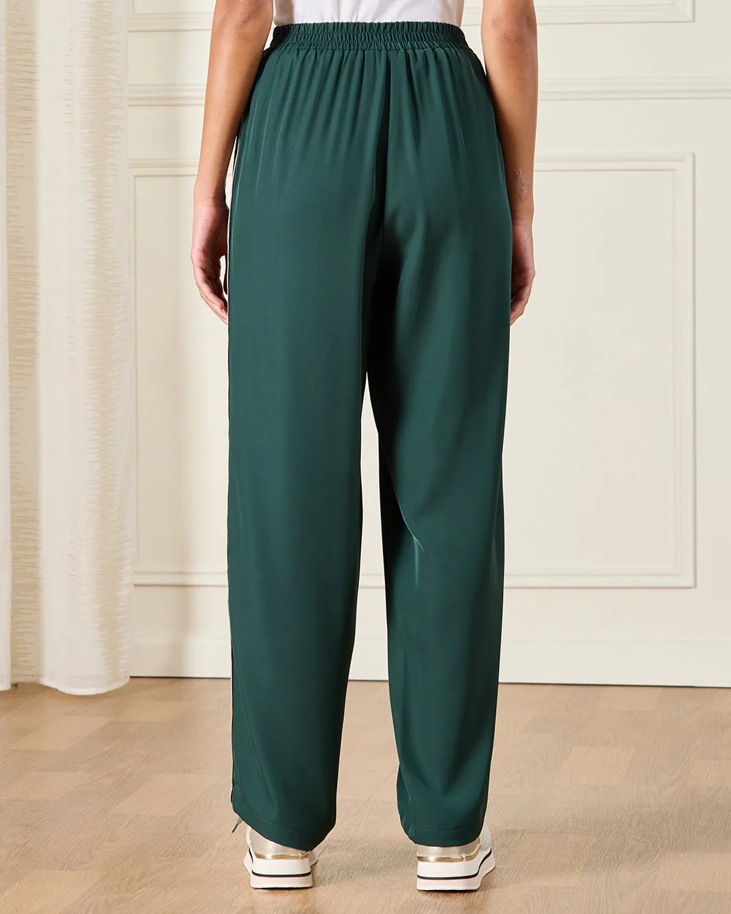 Women Green Embellished Trousers sold by Redtag product image thumbnail 3