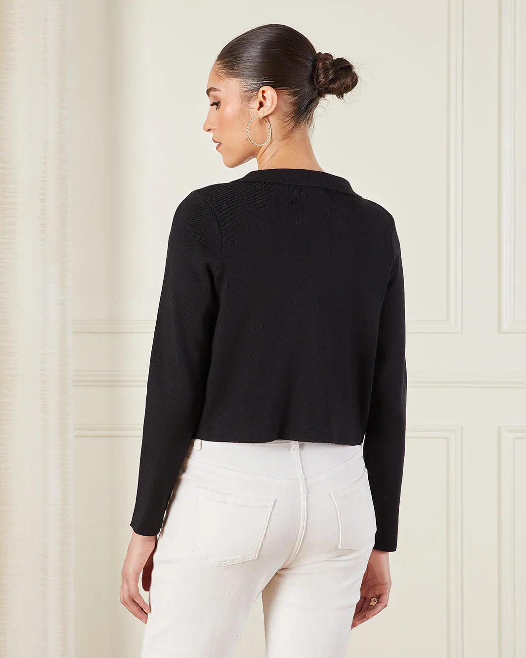 Women Black Solid Jacket sold by Redtag product image thumbnail 3