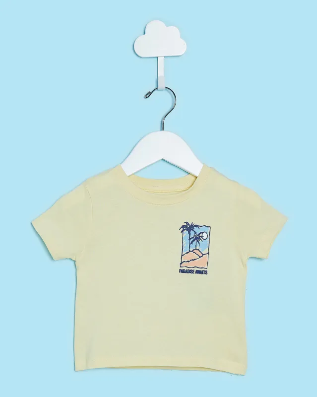 Infant Boys Yellow Paradise T-Shirt sold by Redtag