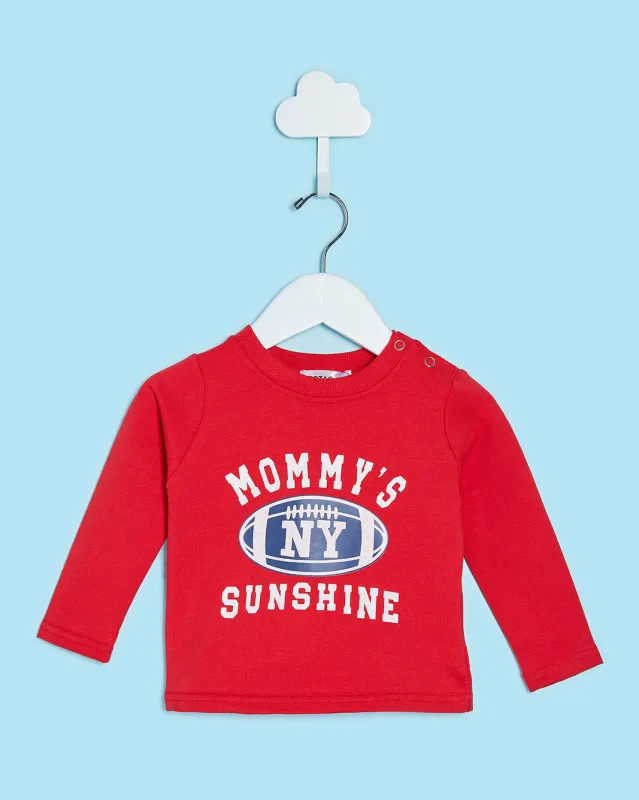 Infant Boys Red Printed T-Shirt sold by Redtag