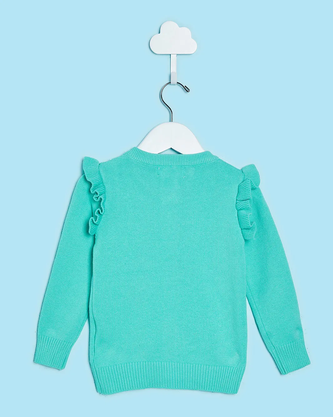 Infant Girls Teal Knitted Sweater sold by Redtag product image thumbnail 3