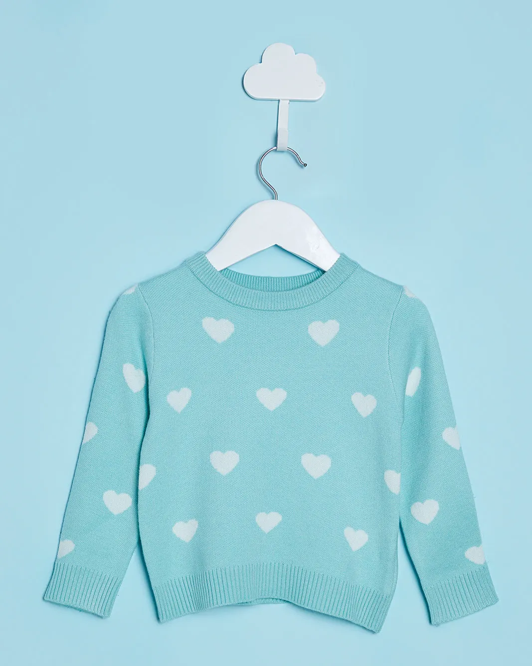 Infant Girls Teal Knitted Sweater sold by Redtag