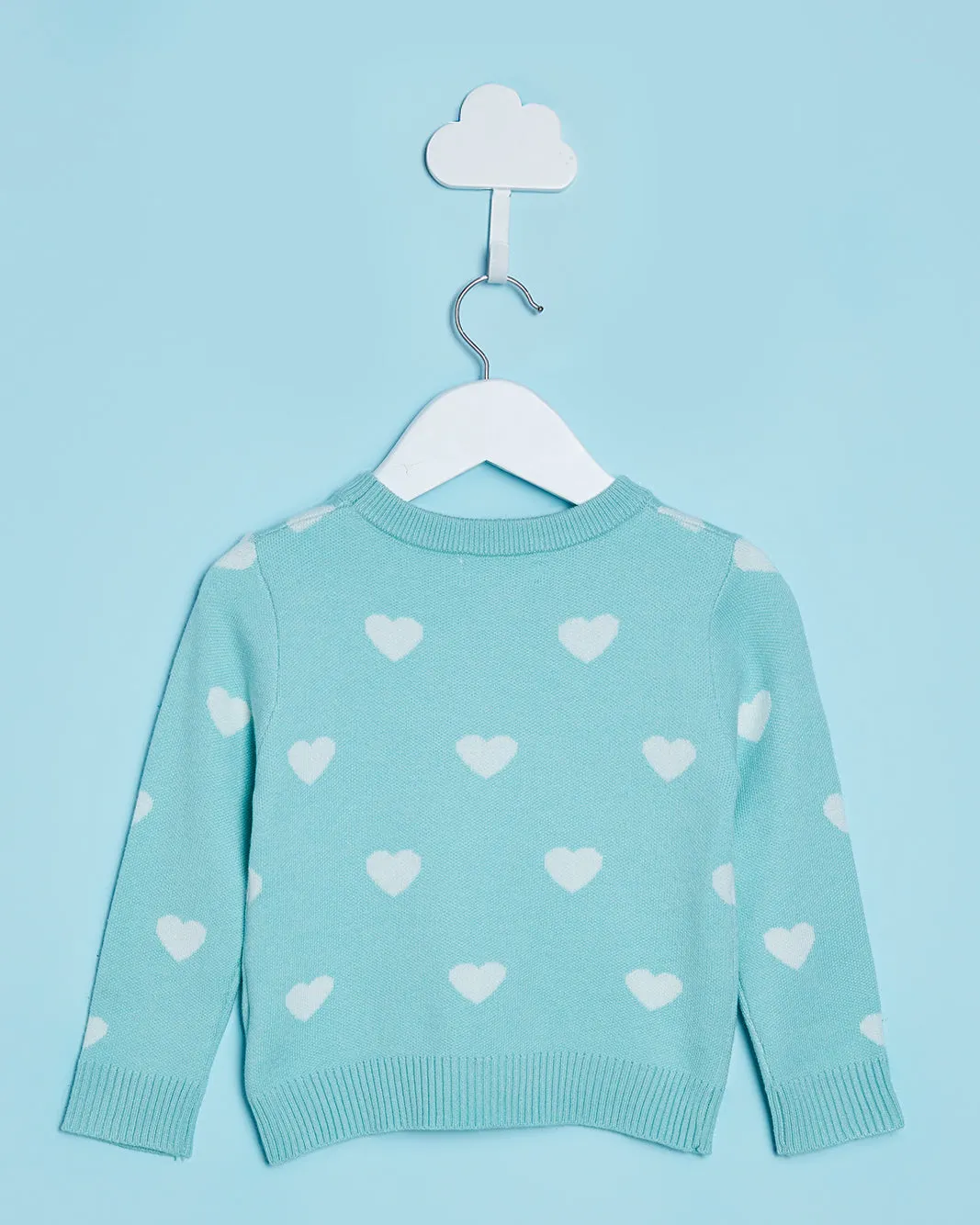 Infant Girls Teal Knitted Sweater sold by Redtag product image thumbnail 3