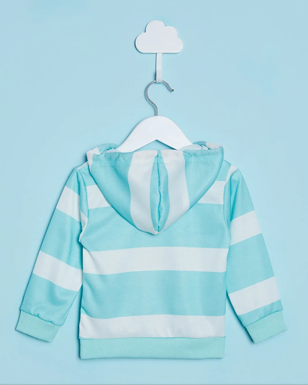 Infant Girls Teal Striped Sweatshirt sold by Redtag product image thumbnail 3