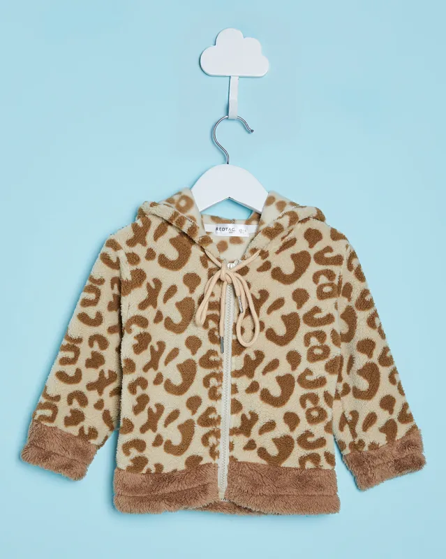 Infant Girls Beige Hooded Sweatshirt sold by Redtag