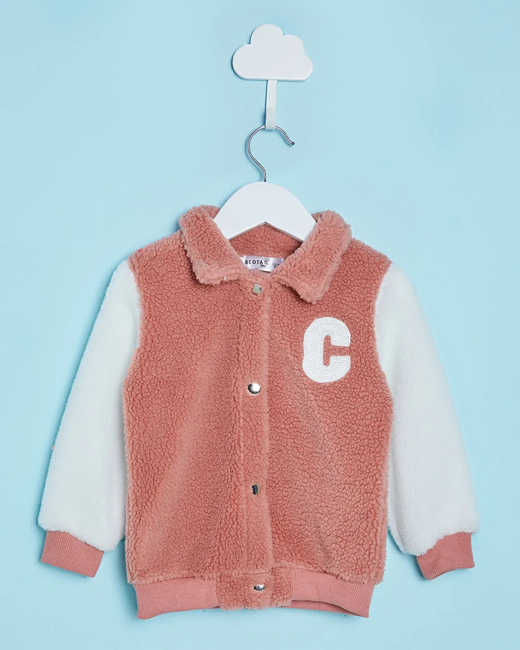 Infant Girls Pink Textured Sweatshirt sold by Redtag