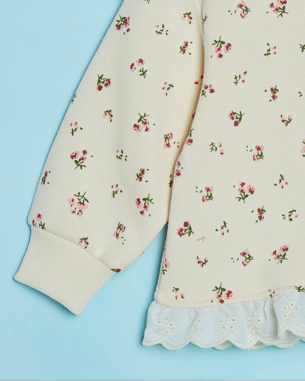 Infant Girls Cream Embellished Sweatshirt sold by Redtag product image thumbnail 4