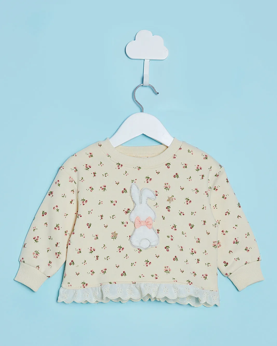 Infant Girls Cream Embellished Sweatshirt sold by Redtag