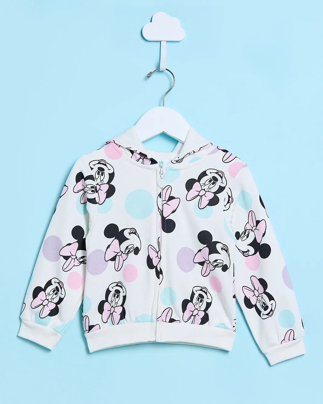 Infant Girls Ivory Minnie Mouse Hooded Sweatshirt sold by Redtag
