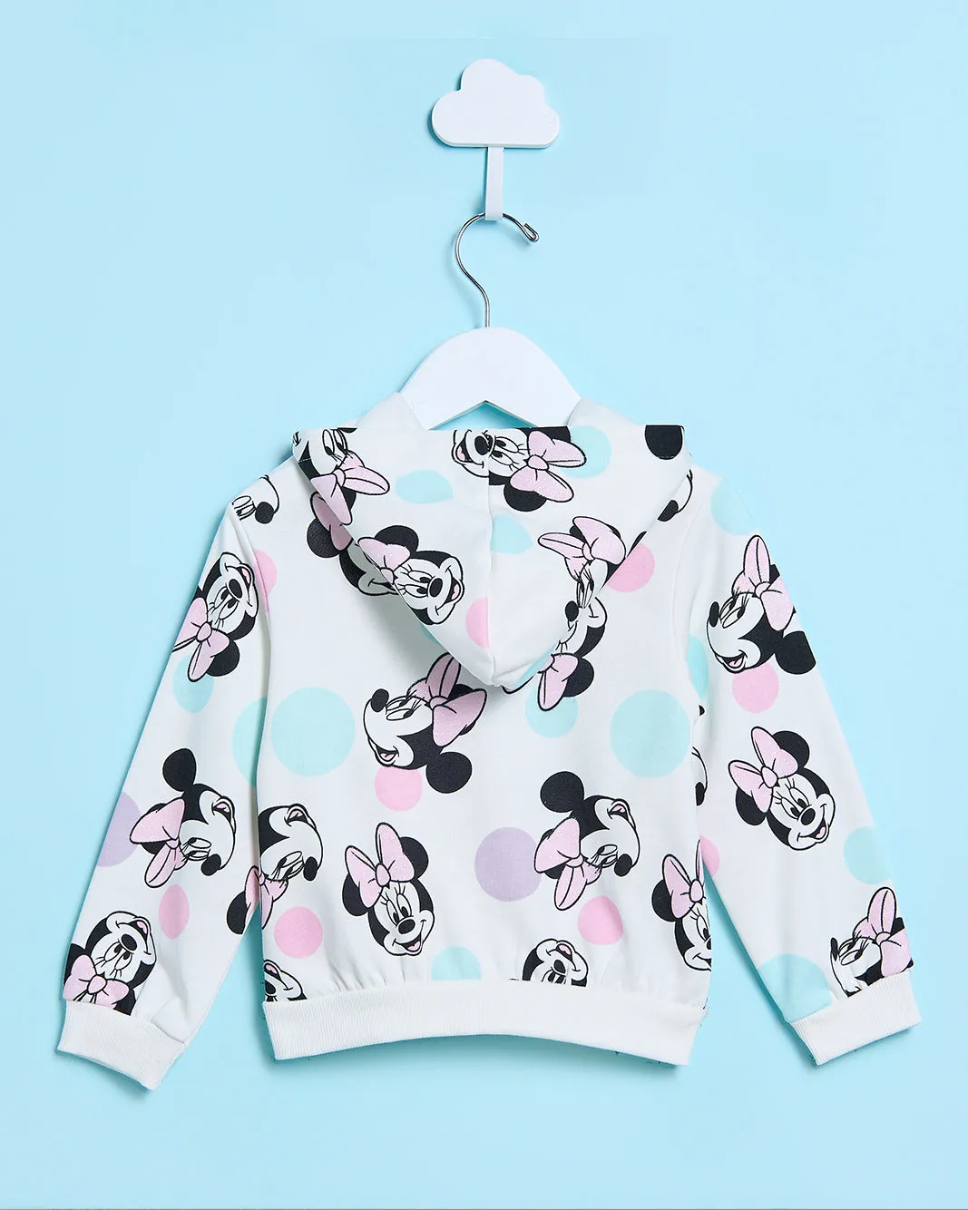 Infant Girls Ivory Minnie Mouse Hooded Sweatshirt sold by Redtag product image thumbnail 3
