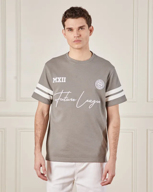 Men Grey Pique Active T-Shirt sold by Redtag