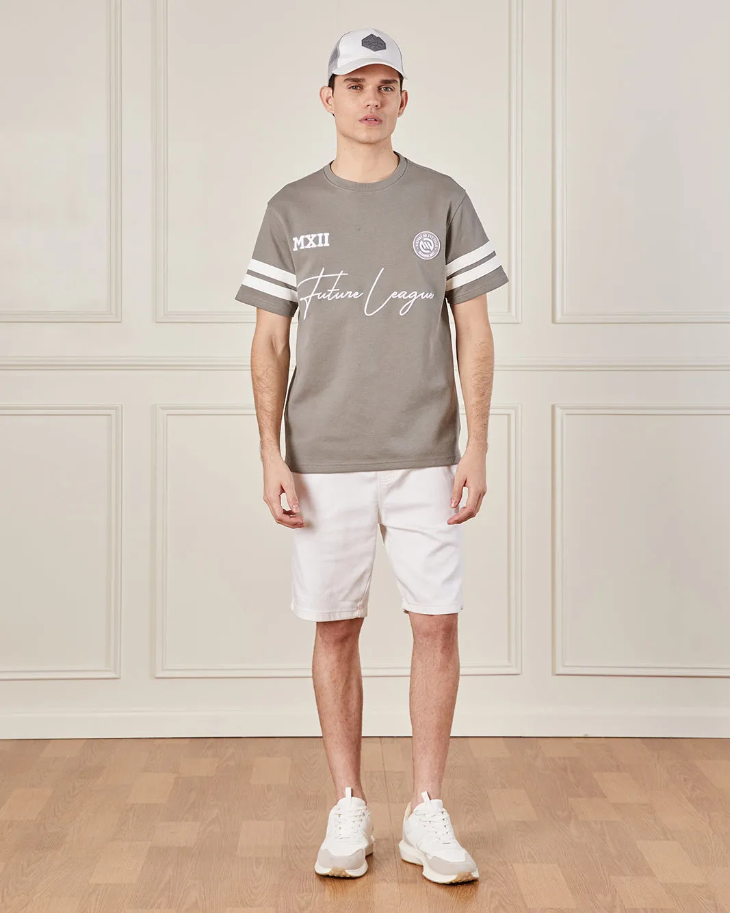 Men Grey Pique Active T-Shirt sold by Redtag product image thumbnail 2