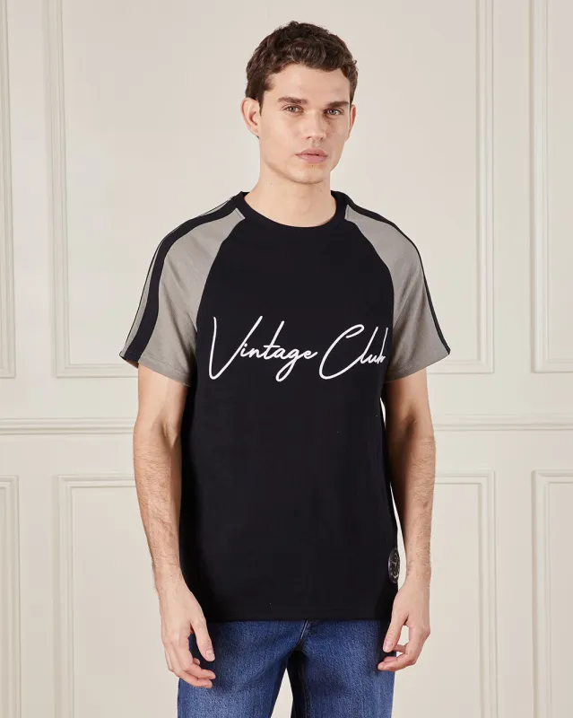 Men Black Pique Active T-Shirt sold by Redtag