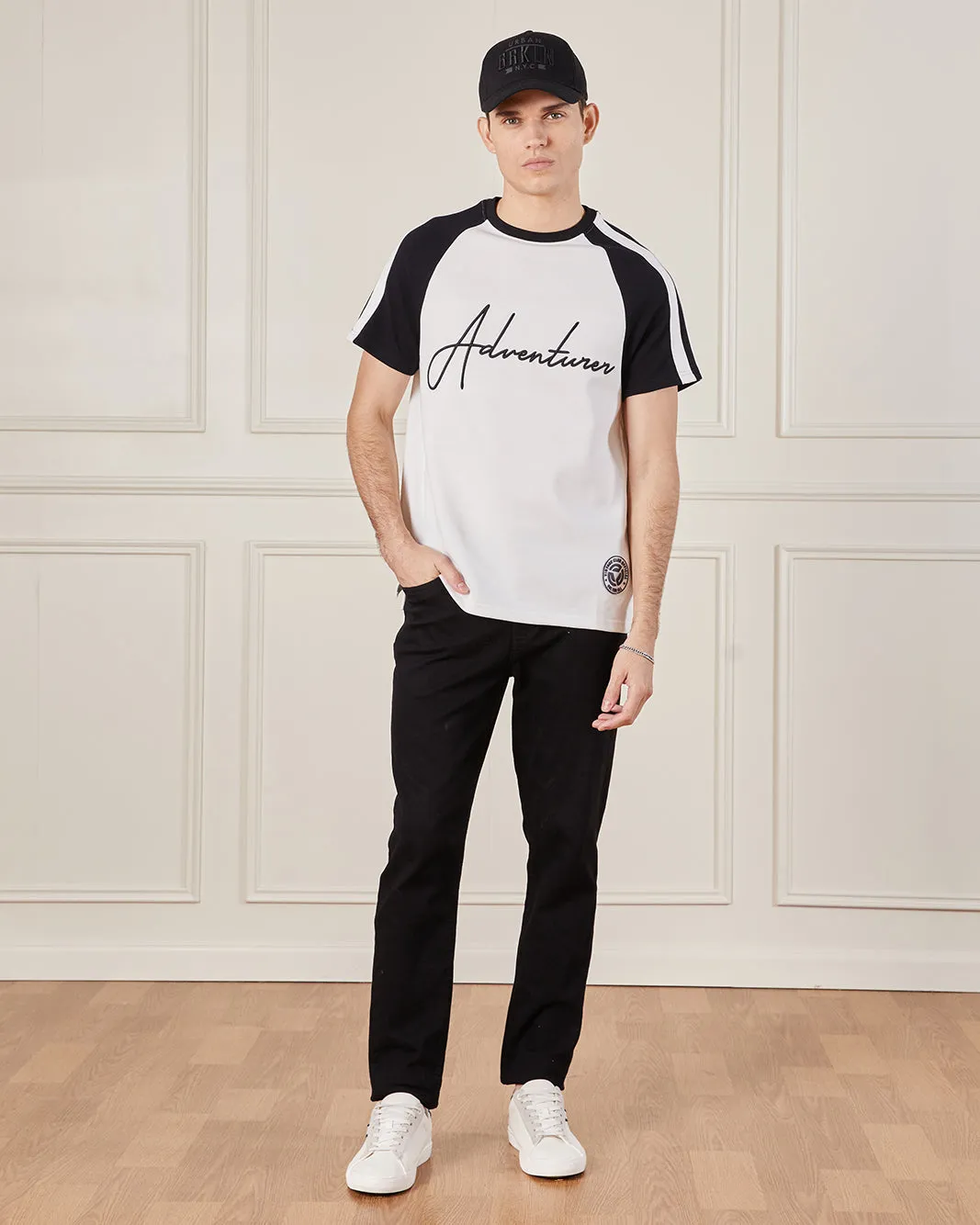 Men White Pique Active T-Shirt sold by Redtag product image thumbnail 2