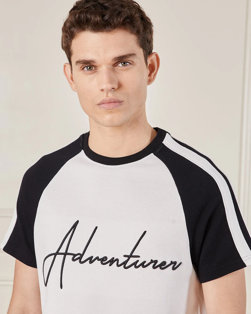 Men White Pique Active T-Shirt sold by Redtag product image thumbnail 4