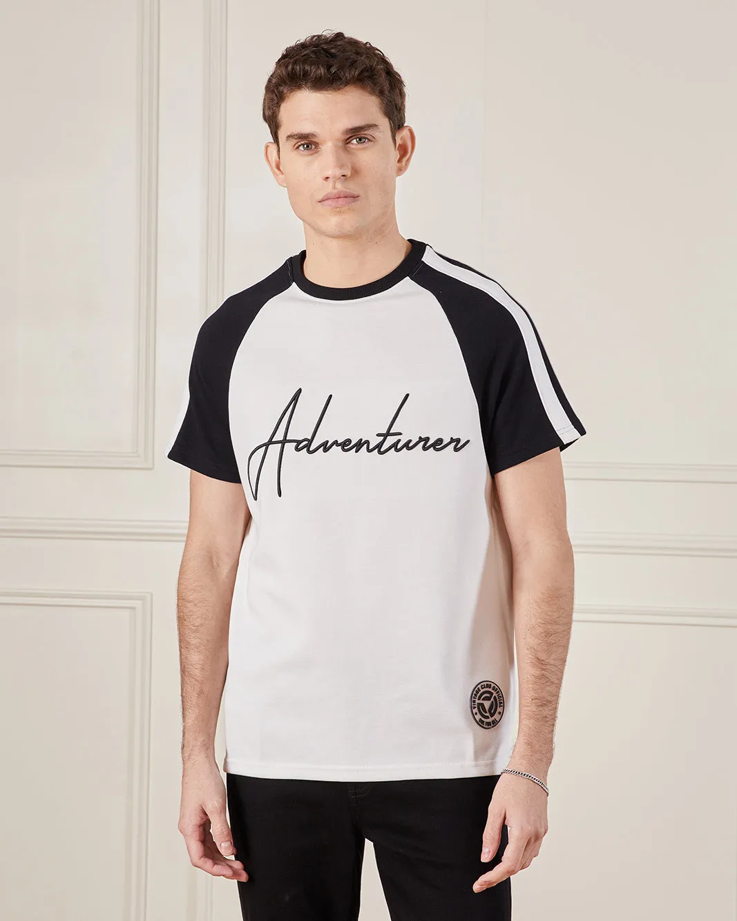 Men White Pique Active T-Shirt sold by Redtag