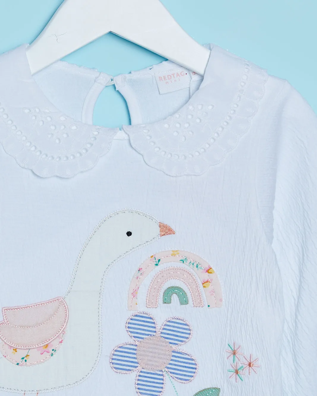 Infant Girls Ivory Embellished Blouse sold by Redtag product image thumbnail 2