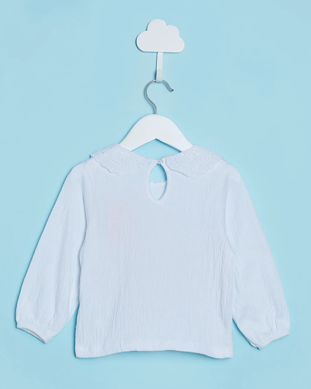 Infant Girls Ivory Embellished Blouse sold by Redtag product image thumbnail 3