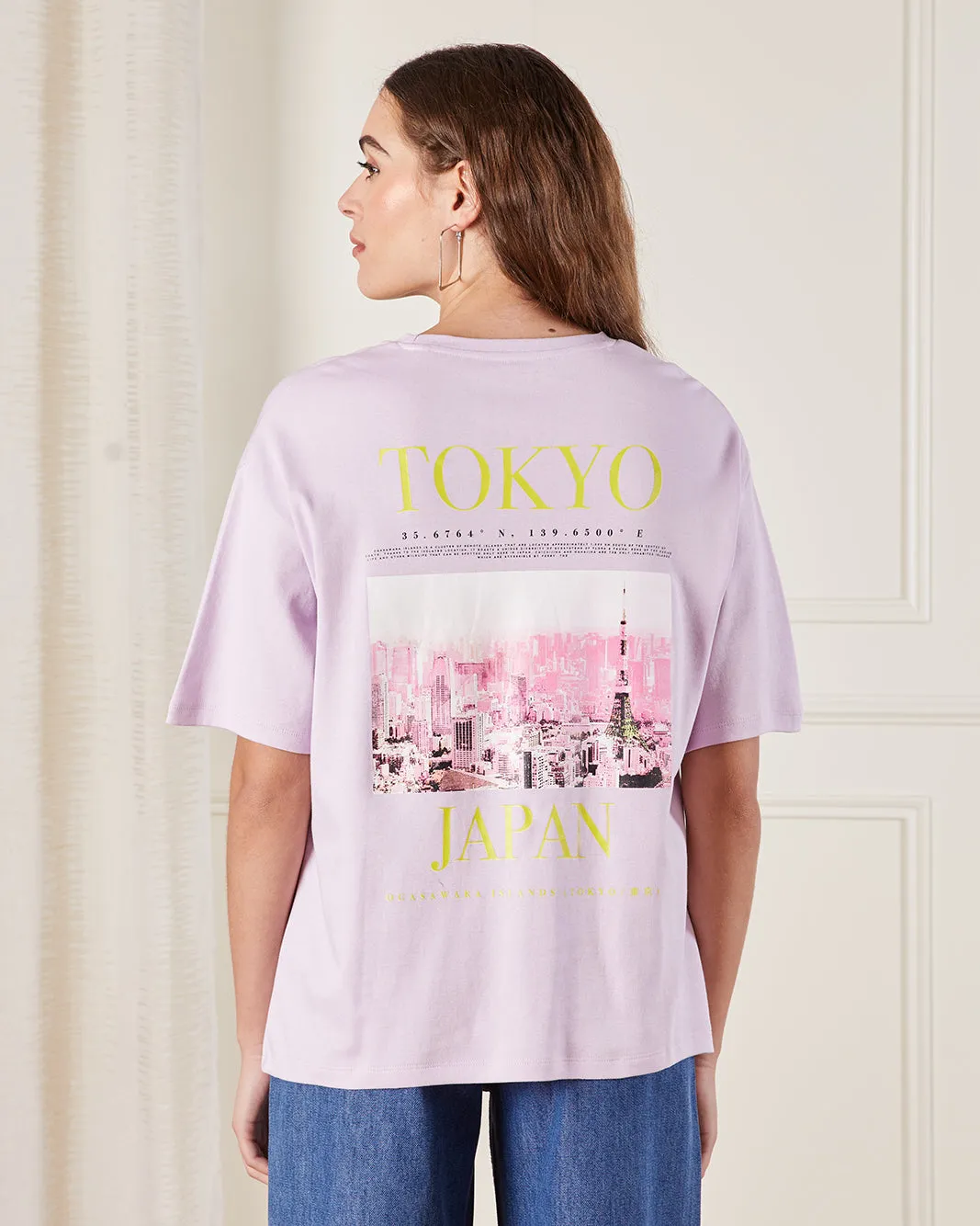Women Lilac Printed T-Shirt sold by Redtag product image thumbnail 3