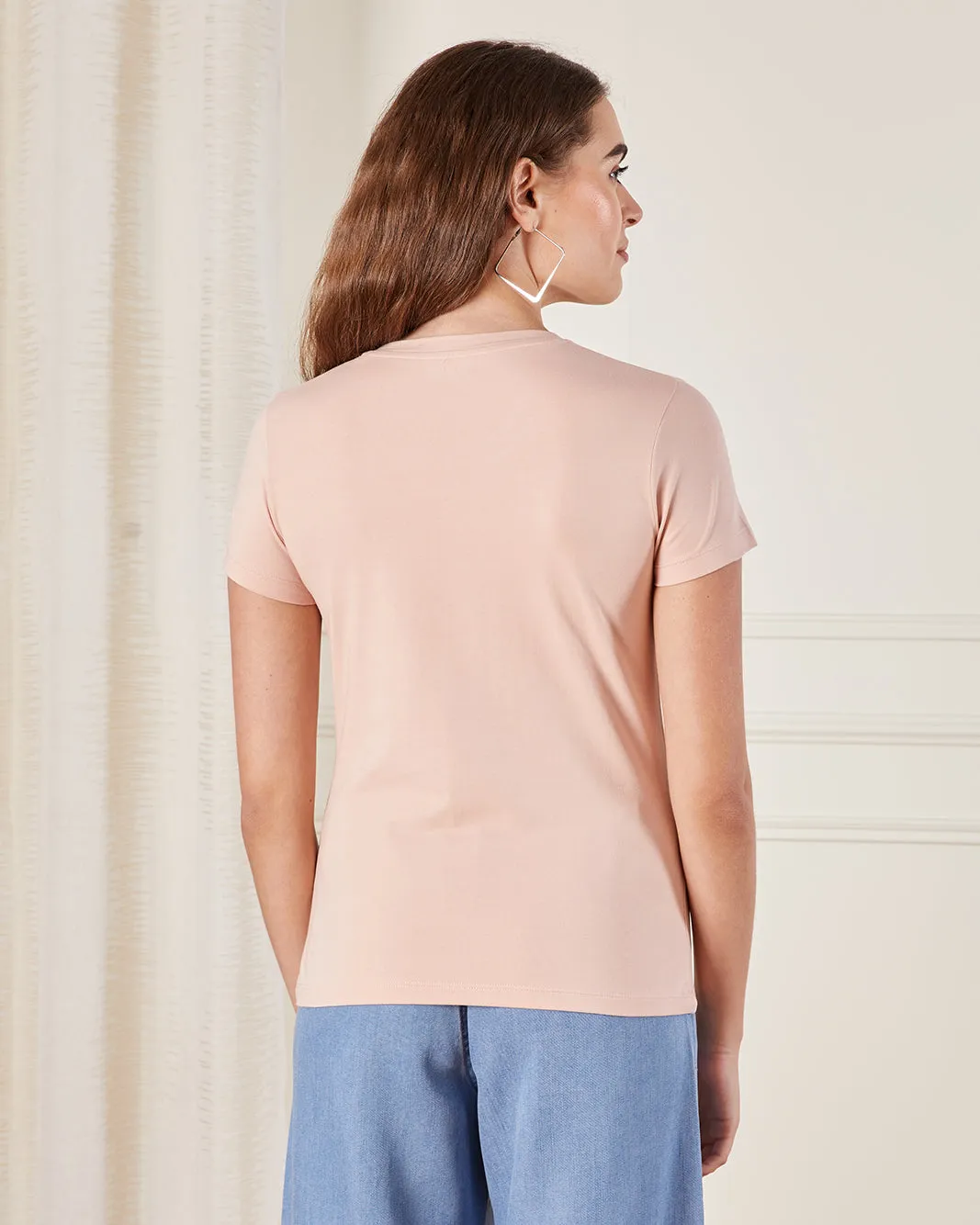 Women Apricot Basic T-Shirt sold by Redtag product image thumbnail 3