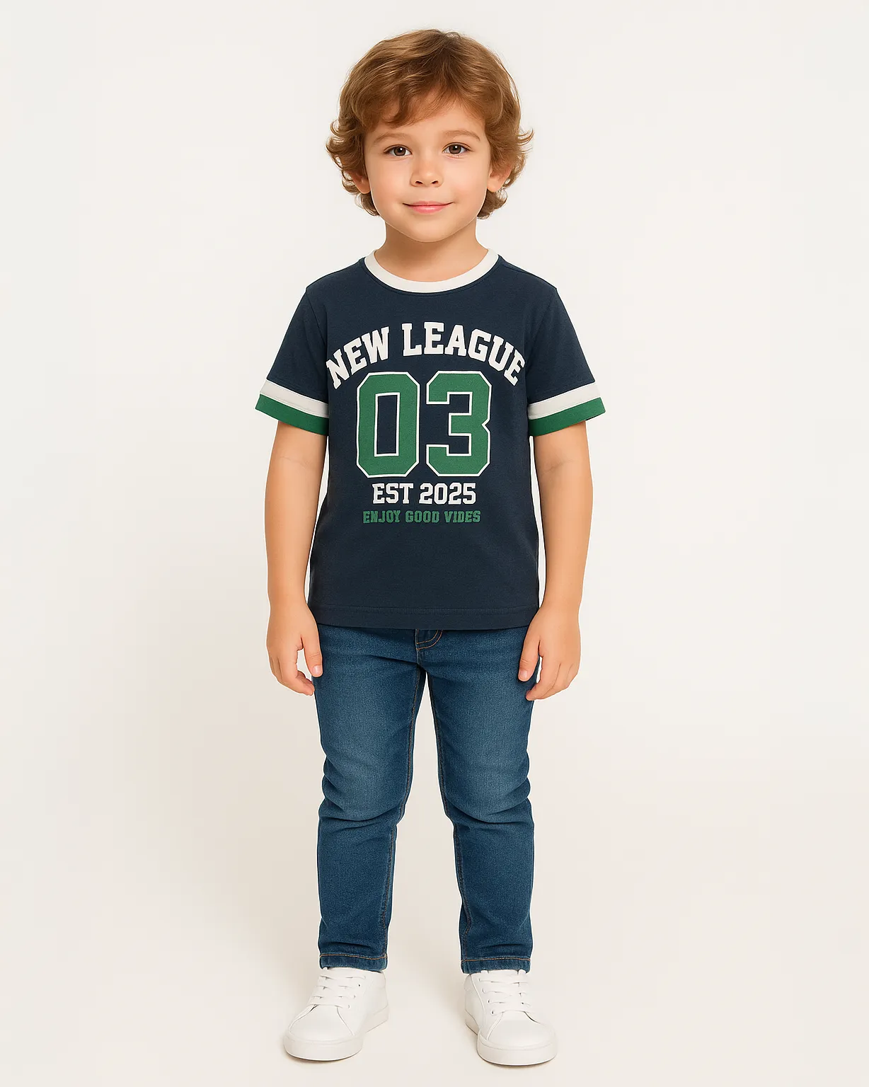 Boys Navy Printed T-Shirt sold by Redtag product image thumbnail 2