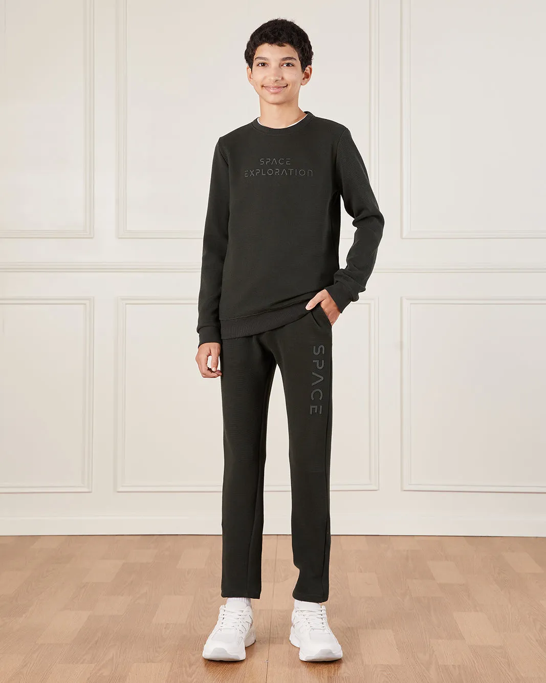 Senior Boys Brown Printed Jog Set (2 Piece) sold by Redtag