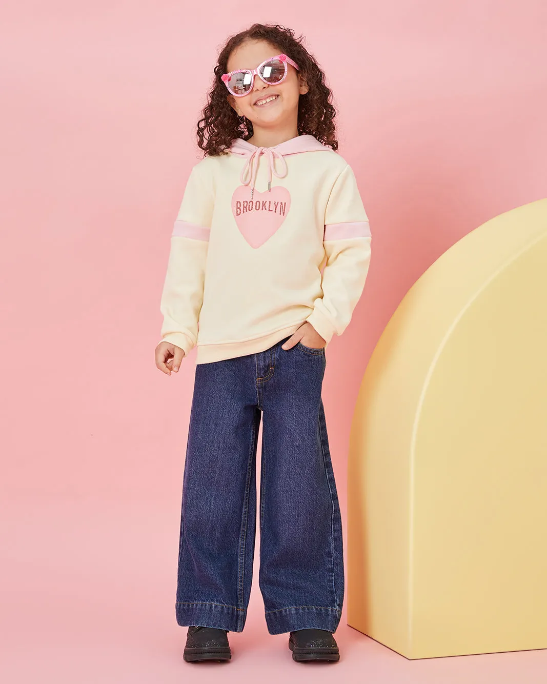 Girls Ivory Placement Print Sweatshirt sold by Redtag product image thumbnail 2