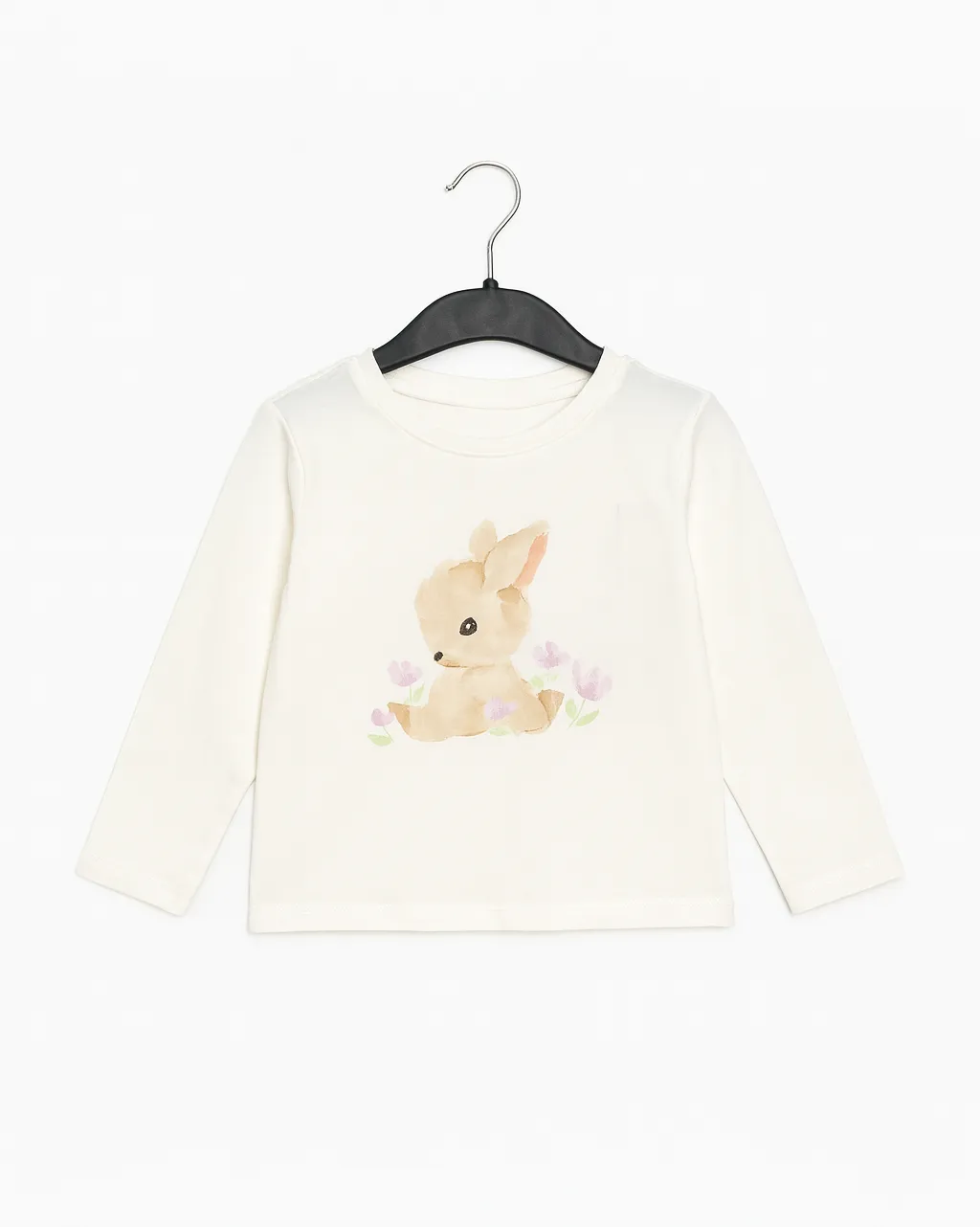 Infant Girls White Bunny Print T-Shirt sold by Redtag