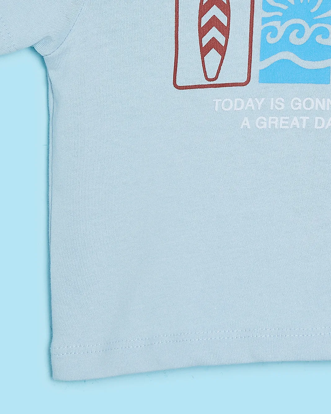 Infant Boys Blue Surf Printed T-Shirt sold by Redtag product image thumbnail 3