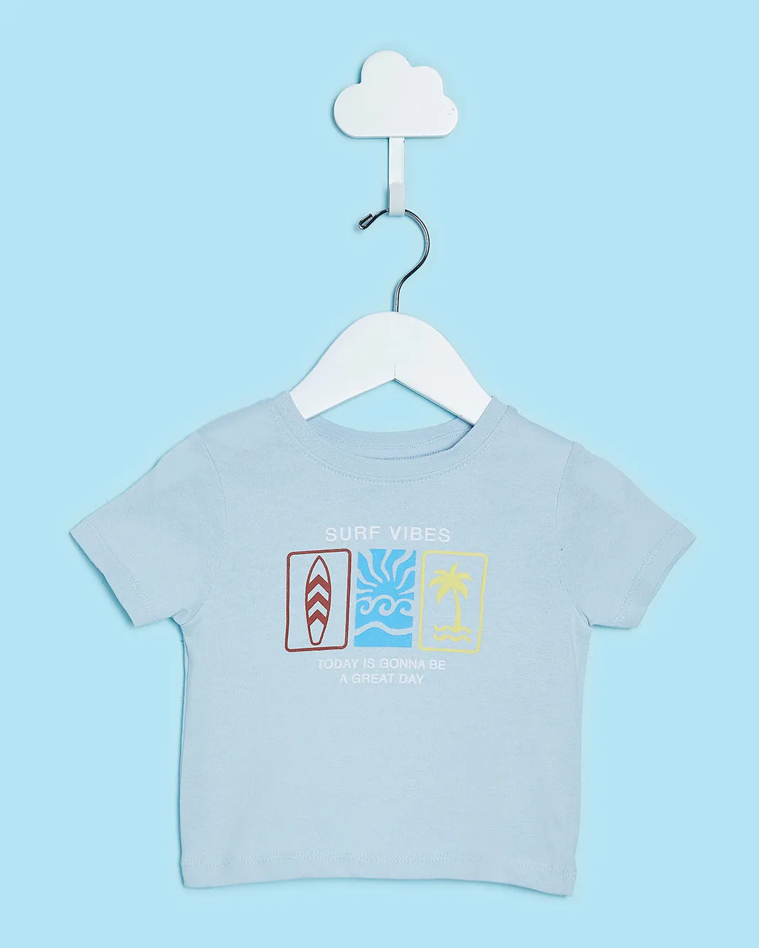 Infant Boys Blue Surf Printed T-Shirt sold by Redtag