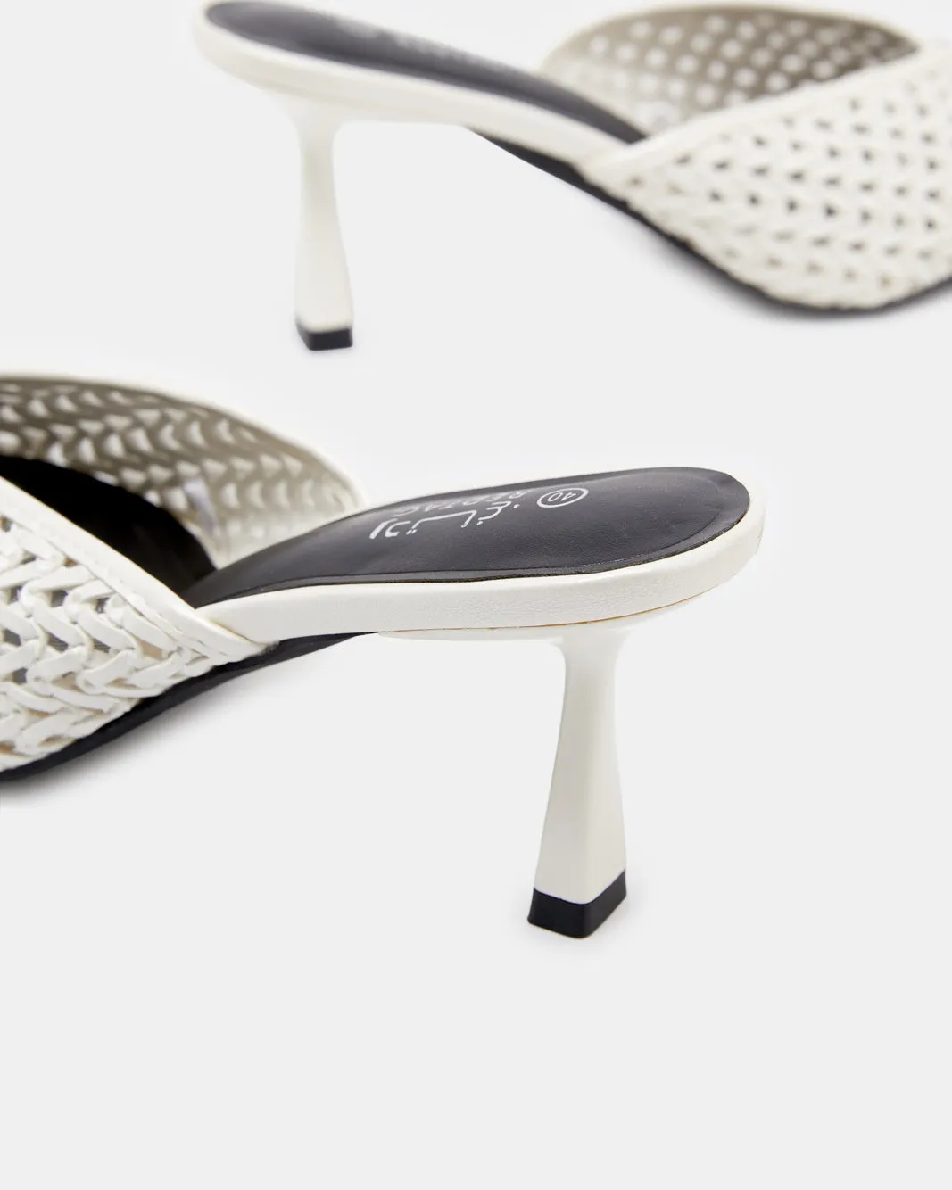 Women White Weaved Mule sold by Redtag product image thumbnail 4