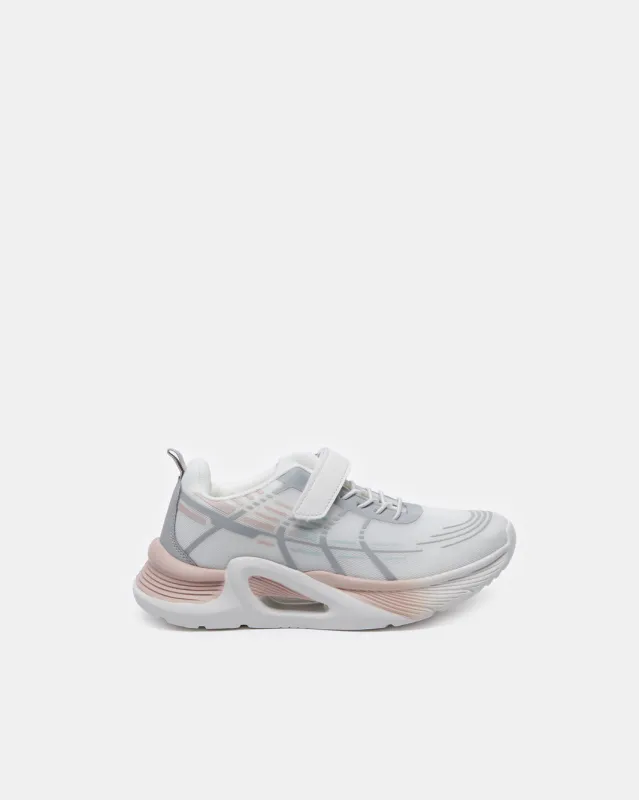 Senior Girls White Mesh Trainer sold by Redtag