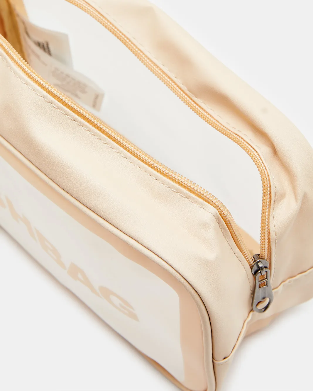 Women Beige Wash Bag Cosmetic Pouch sold by Redtag product image thumbnail 4