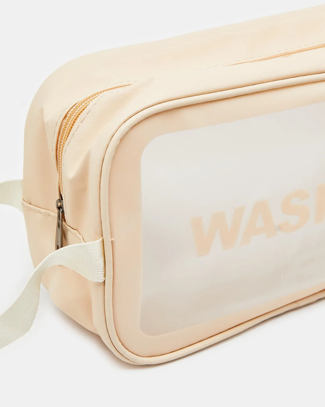 Women Beige Wash Bag Cosmetic Pouch sold by Redtag product image thumbnail 2