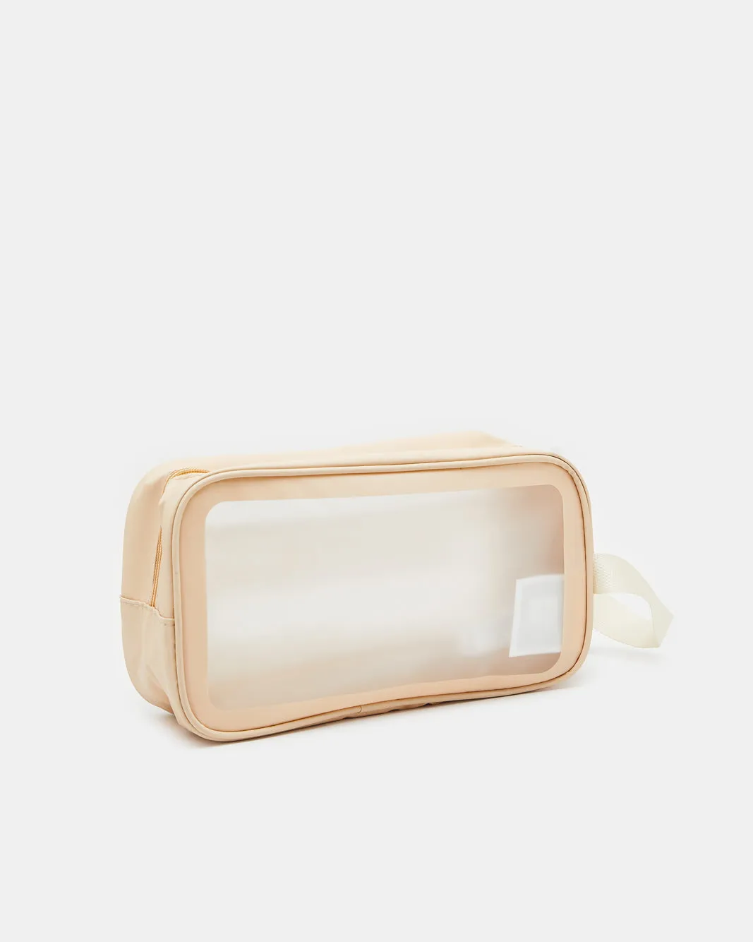 Women Beige Wash Bag Cosmetic Pouch sold by Redtag product image thumbnail 3