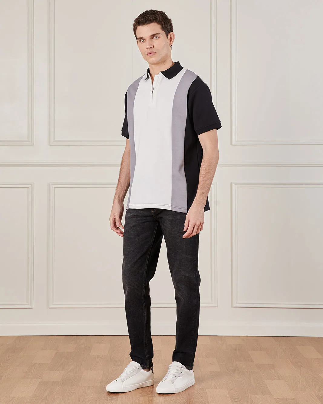 Men Multicolour Short Sleeved Polo Shirt sold by Redtag product image thumbnail 2