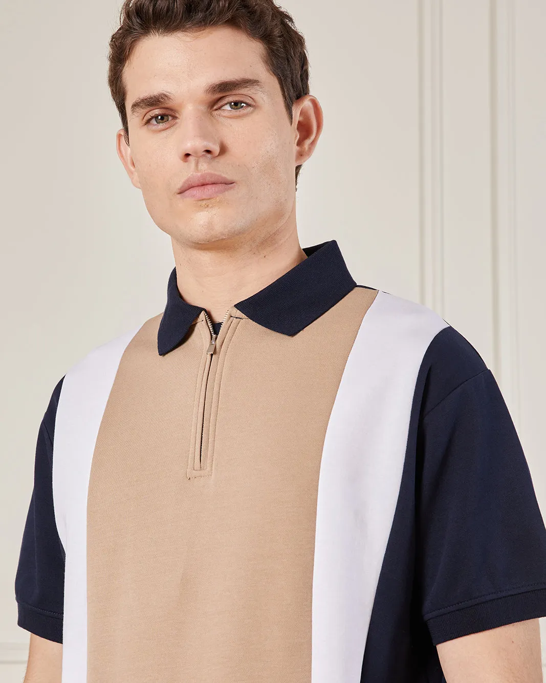 Men Multicolour Colour Block Polo Shirt sold by Redtag product image thumbnail 4