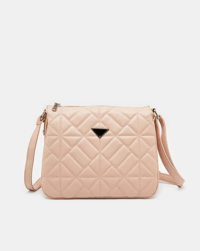 Women Pink Cross Body Bag With Full Flap sold by Redtag