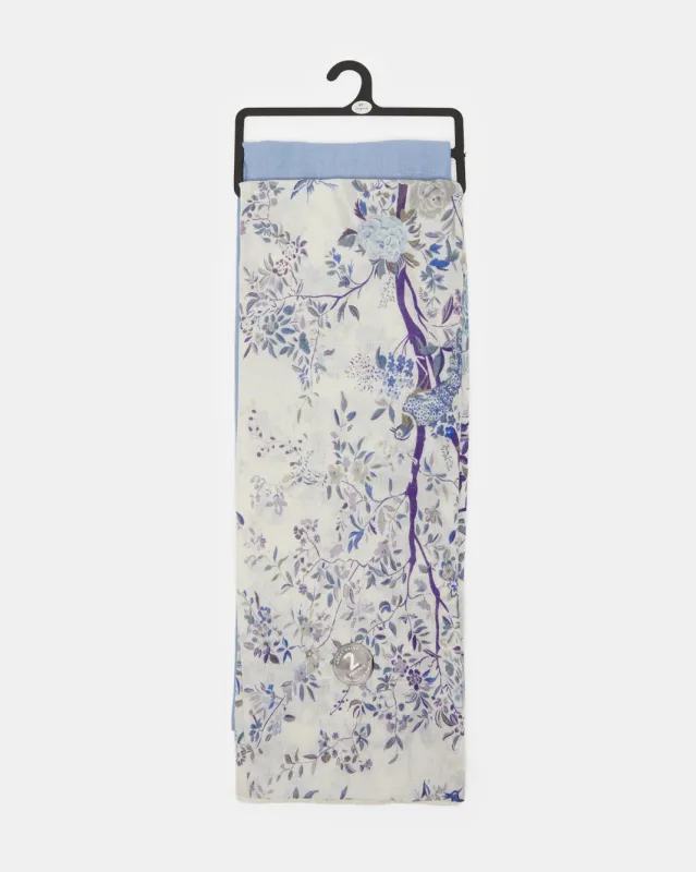 Women White And Blue Scarf Set (2Piece) sold by Redtag