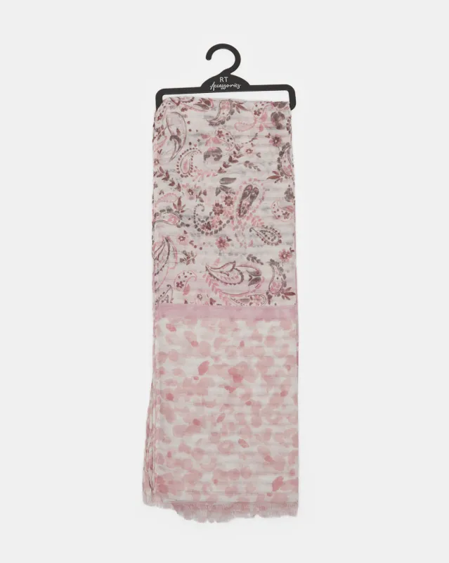 Women Pink Printed Scarf sold by Redtag