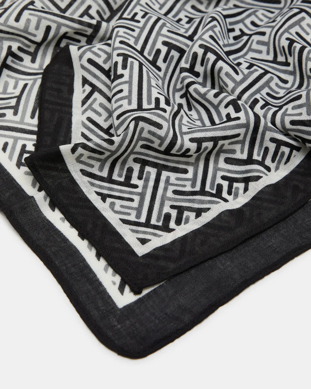 Women Black Printed Scarf sold by Redtag product image thumbnail 4