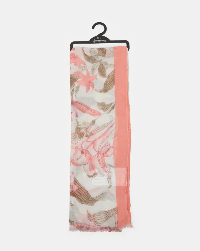 Women Pink Printed Scarf sold by Redtag
