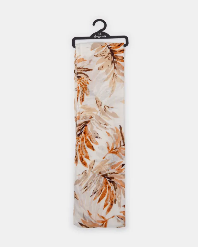 Women Brown Printed Scarf sold by Redtag