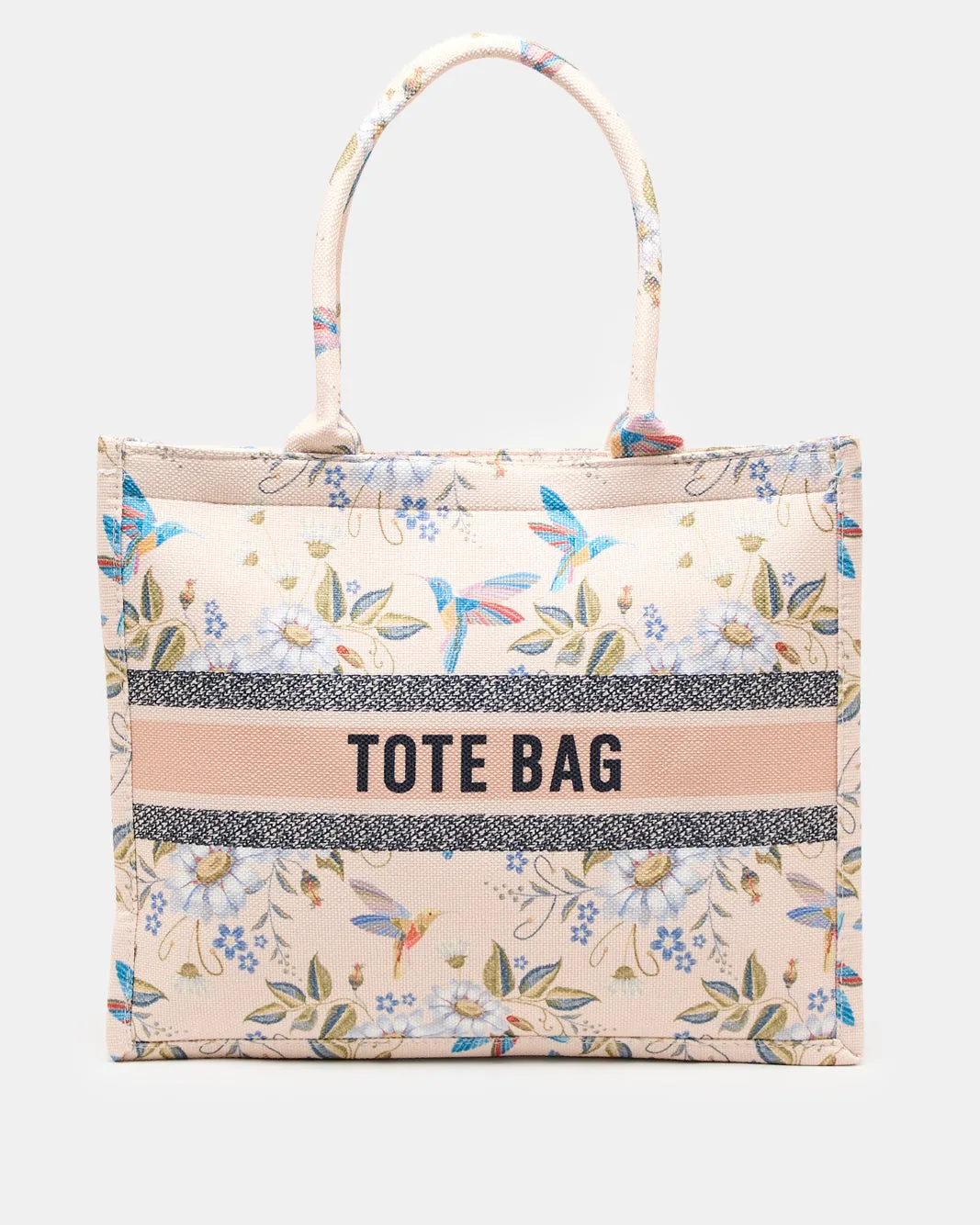 Women Beige Printed Tote Bag sold by Redtag
