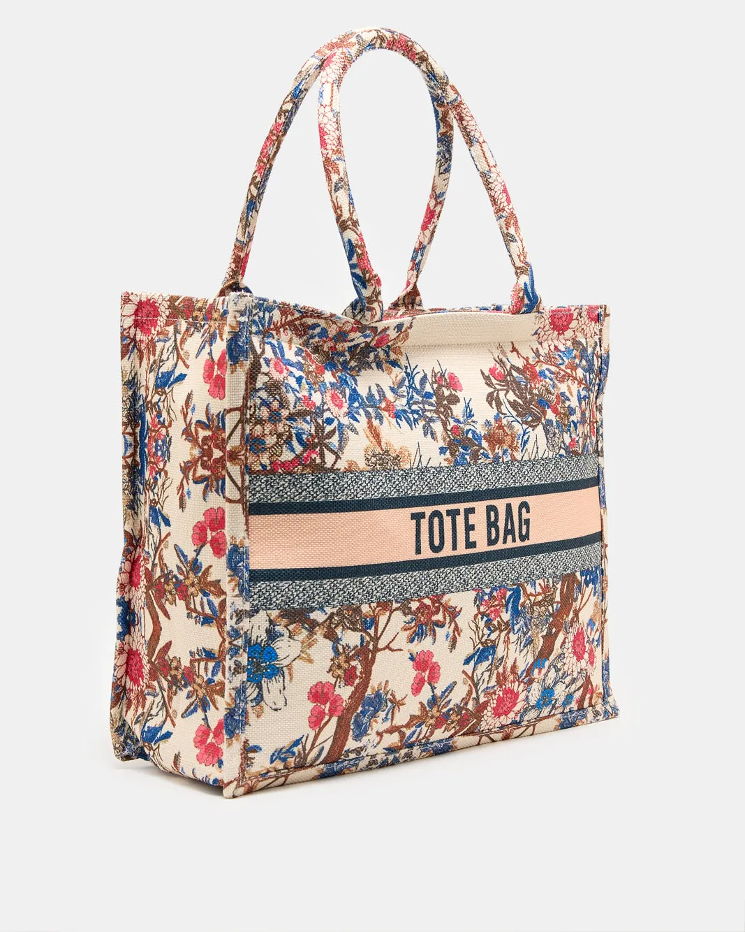 Women Beige Floral Printed Tote Bag sold by Redtag product image thumbnail 3